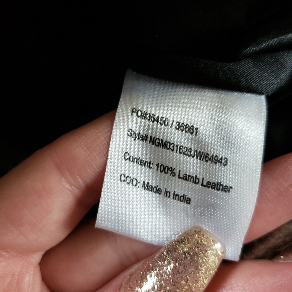 Nasty Gal Lamb Leather Silver Metallic Jacket - Picture 6 of 8